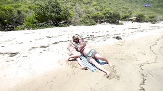 Sweet Vickie Public sex with Danny Luckee in the Virgin Islands.​