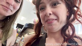 ShyGothExhib & Pxlprncss - Facial & Cumwalk Buying Some Snacks At A Convenience Store