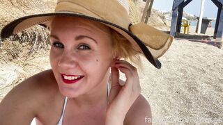 Iviroses Secret pussy flashing and very public SQUIRT at beach!