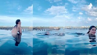 Amanda Cerny Naked Skinny Dip With Butt Crack