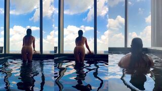 Amanda Cerny Naked Apartment pool panorama view