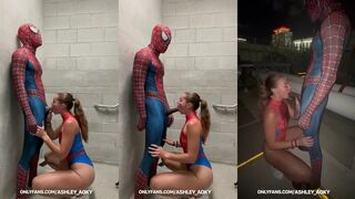 BF Ashley Aoky Have Sex In Their Spidey Suits