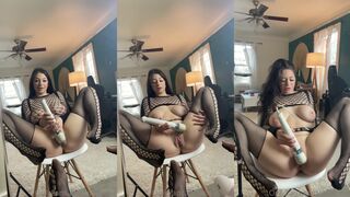 Ivy sexy MILF mirror solo hitachi fuck