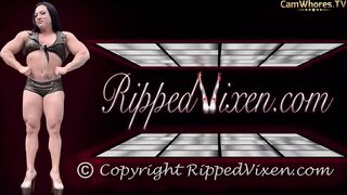 ripped vixen shower muscle fingers
