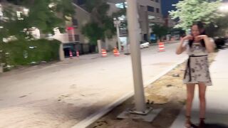 Nicole Niagara Cam girl blindfolded in public