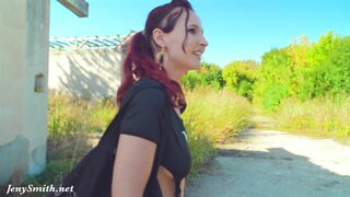 Jeny Smith exploring locations in my Super Hero Costume