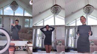 Lindsey Pelas hot dress striptease