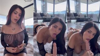 sara calixto bounces on her dildo