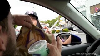 Melztube - Slutty Taco Bell Worker get fucked in the car