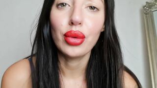 Tattooed Temptress In Obey My Big Red Lips