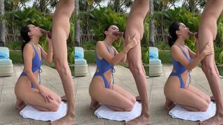 kiri amari poolside blowjob