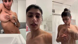 Mia Khalifa naked shower