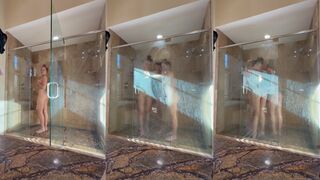 Ashley Matheson NAKED THREE WAY ALL GIRL SHOWER