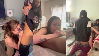 thereallmissvee takes 3 bbcs double facial