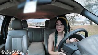 Boba Bitch Driving 5 Miles From My Clothing Amp Masturbating In Public