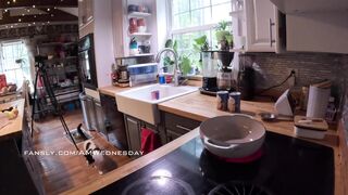 AMWednesday - Making Dinner in Lingerie