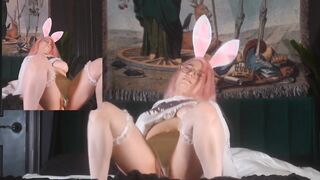 Bigtittygothegg- bunny dildo riding