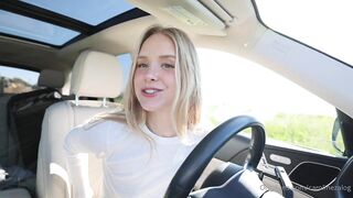 Caroline Zalog - car try on