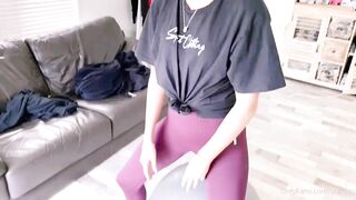 Utahjaz yoga ball workout ends up pussy pounding